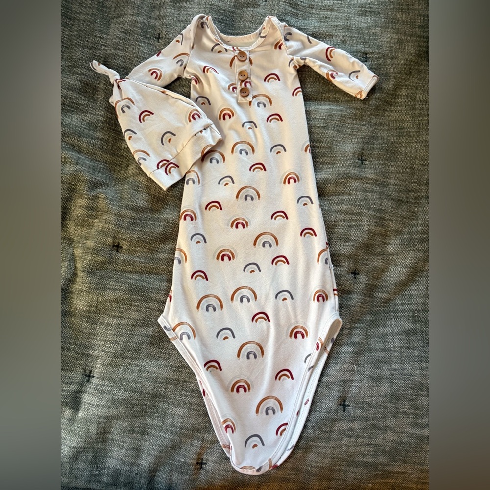 Caden Lane Cream Rainbow Bodysuit